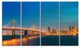 "Illuminated San Francisco Skyline" Canvas Print48"x28", 4-Panels