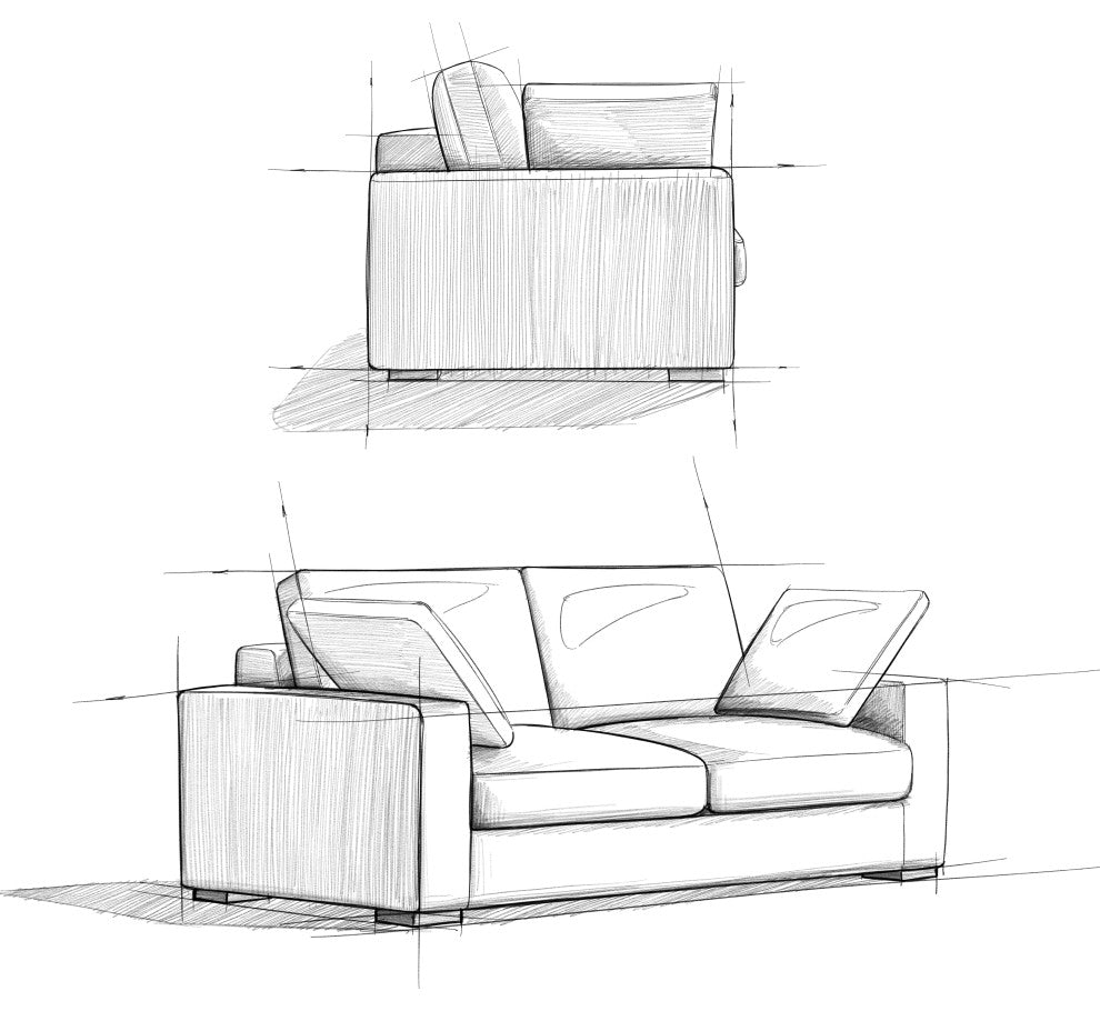 Charlie 78-inch Sofa in Tightly Woven Performance Fabric