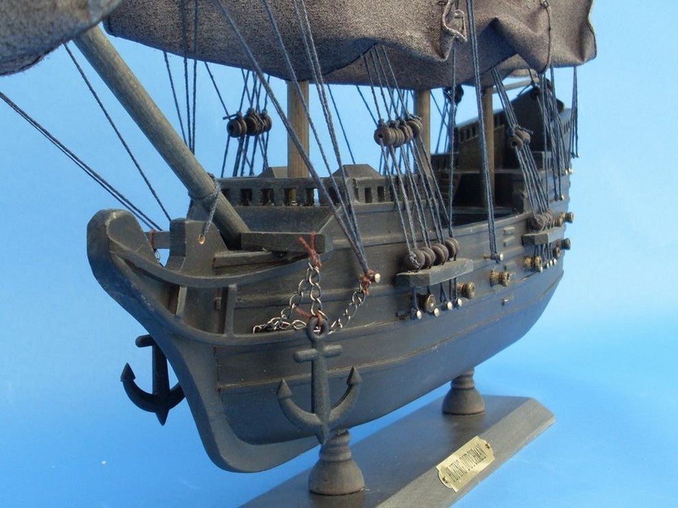 Wooden Flying Dutchman Model Pirate Ship, 20"