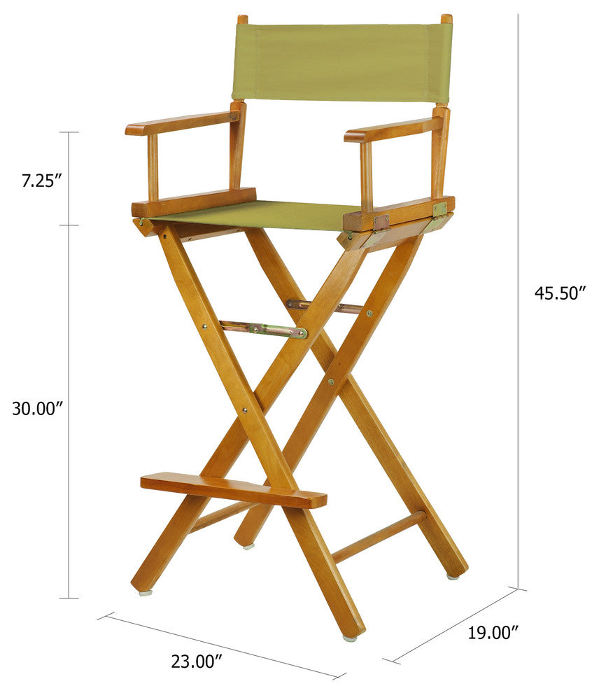 030" Director's Chair Honey Oak Frame- Olive Canvas