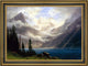 Albert Bierstadt Mountain Scene Framed Premium Canvas Print, 18"x27"