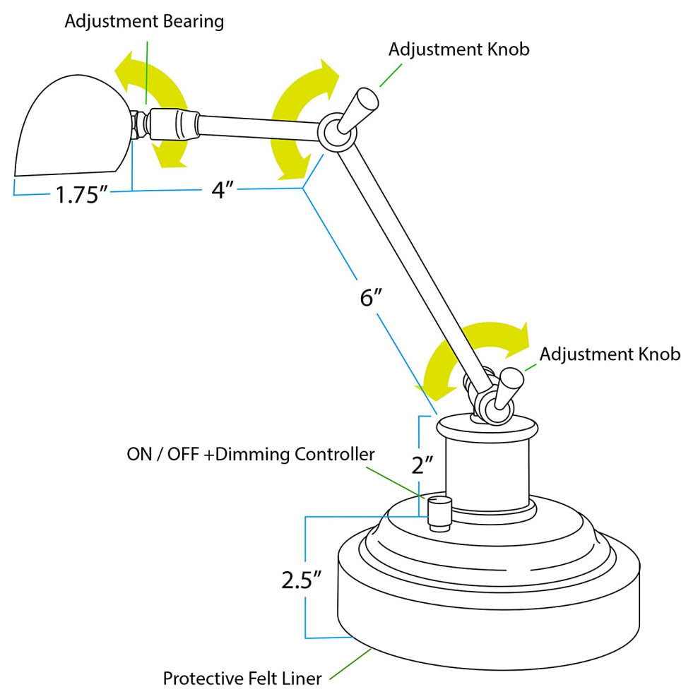 LED Piano Desk Lamp, Oil Rubbed Bronze