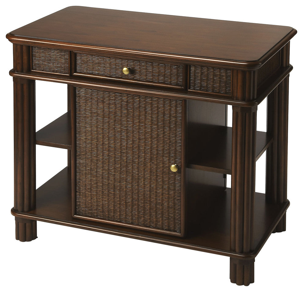 Butler Falmouth Rattan Kitchen Island