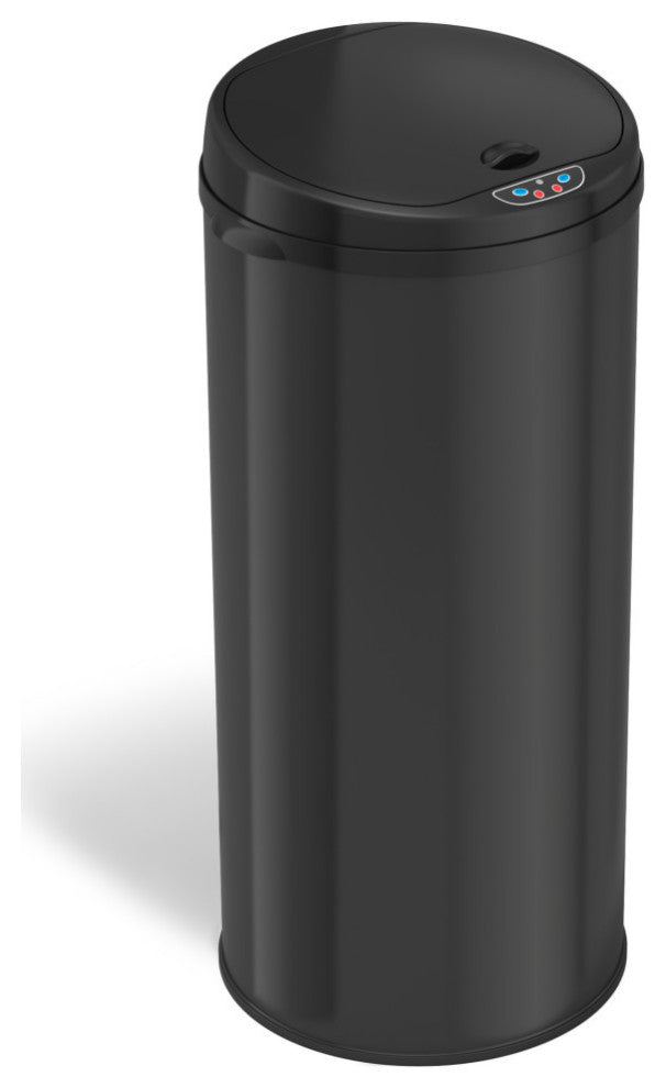 iTouchless Sensor Trash Can with AbsorbX Odor Filter, Black, 13 Gallon
