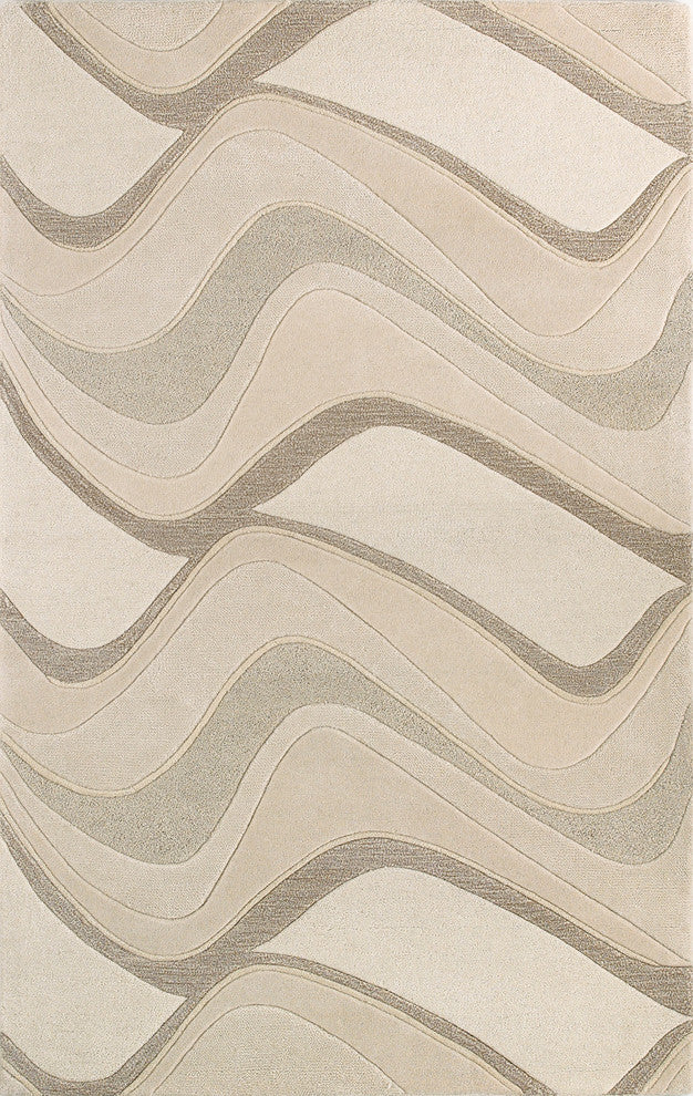 Eternity 1085 Ivory Waves Rug, 5'x8'
