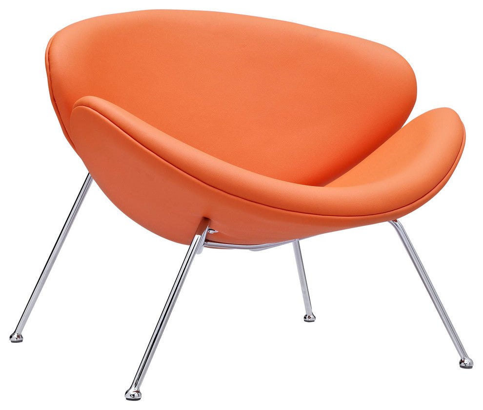 Modern Contemporary Living Room Lounge Chair Orange
