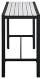 Nizuc Outdoor Rectangular Patio Bar Table, White