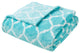 Madison Park Print Microlight Brushed Throw, Aqua