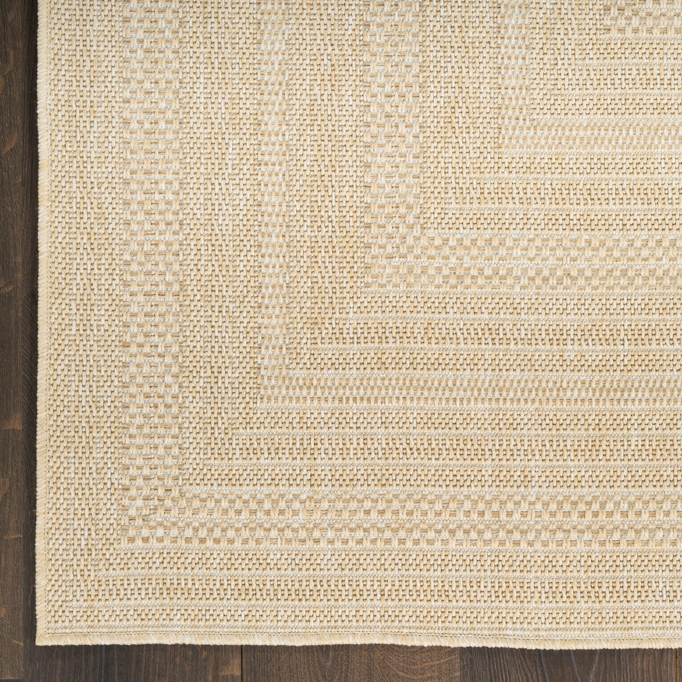 Nourison Tulum 4' x 6' Cream Outdoor Rug