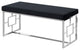 Black and Silver Stainless Steel Bench