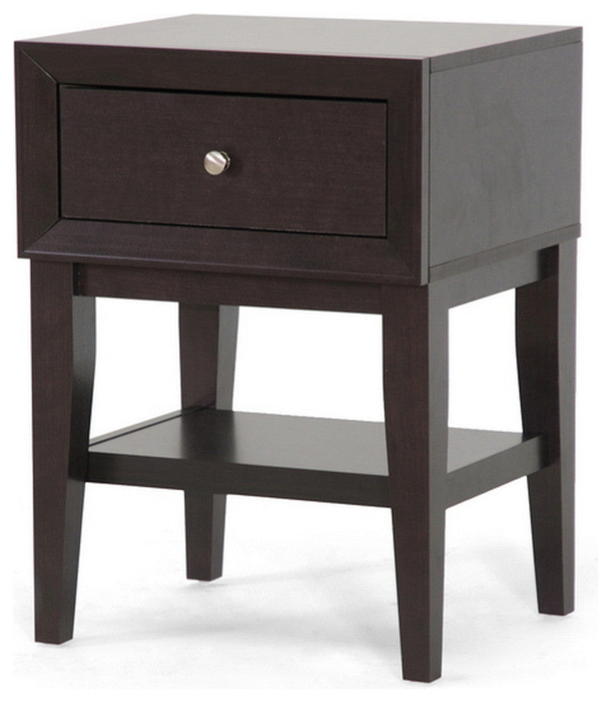 Urban Designs 25" Gaston Brown Modern Accent Table and Nightstand