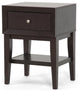 Urban Designs 25" Gaston Brown Modern Accent Table and Nightstand