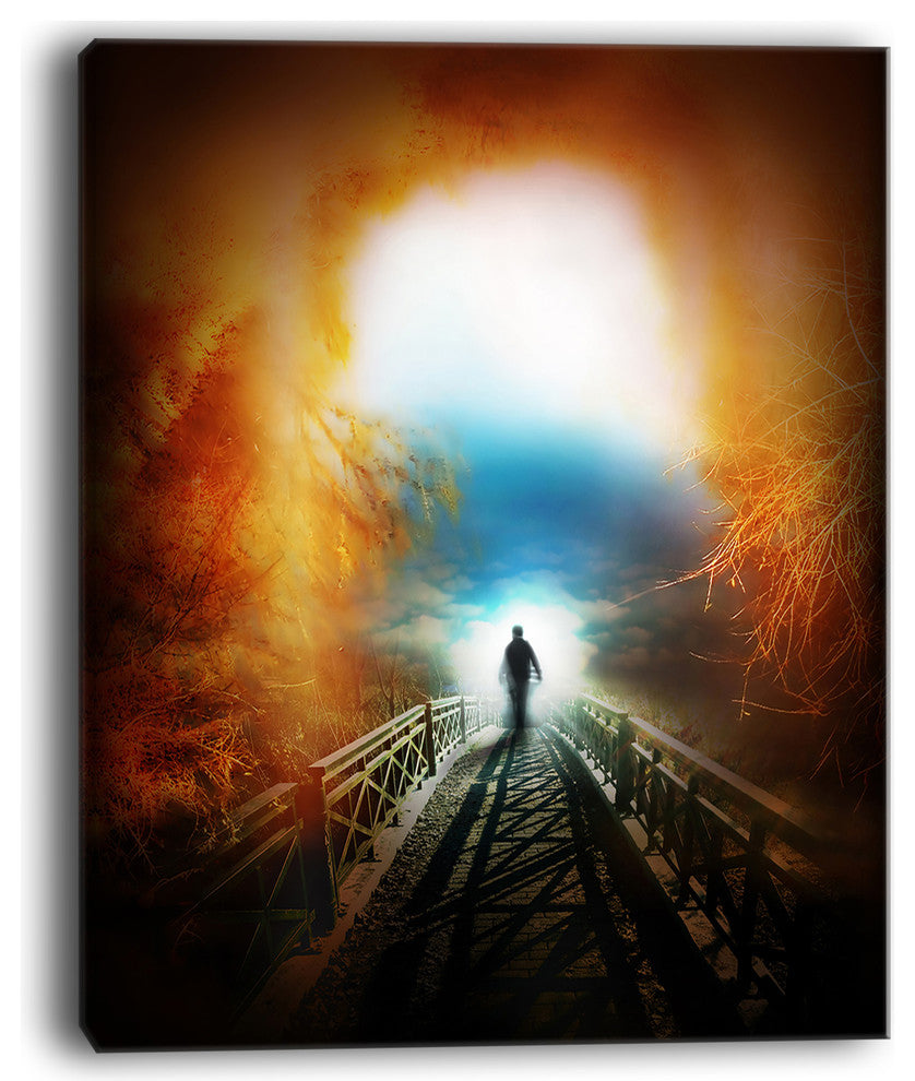 "Life After Demise Large Tunnel" Modern Landscape Wall Art Canvas, 30"x40"