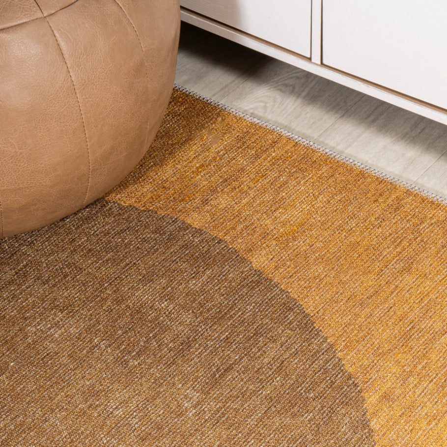 Demie Minimalist Graphic Circle Machine-Washable Area Rug, 5x8