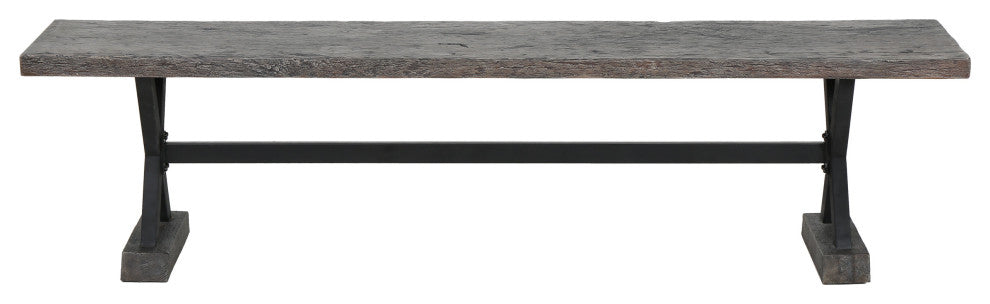 GDF Studio Arthur Graphite Dining Benches, Set of 2