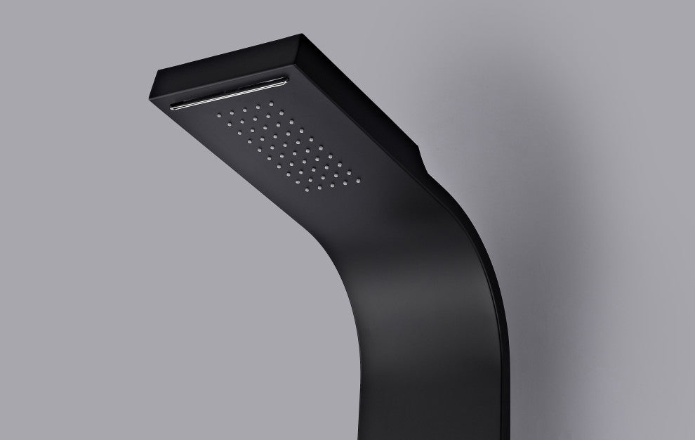 ANZZI Atoll 66" Full Body Shower Panel System, Black