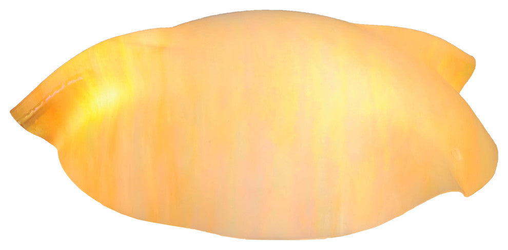 16W Metro Beige Iridescent Organic Art Glass Shade