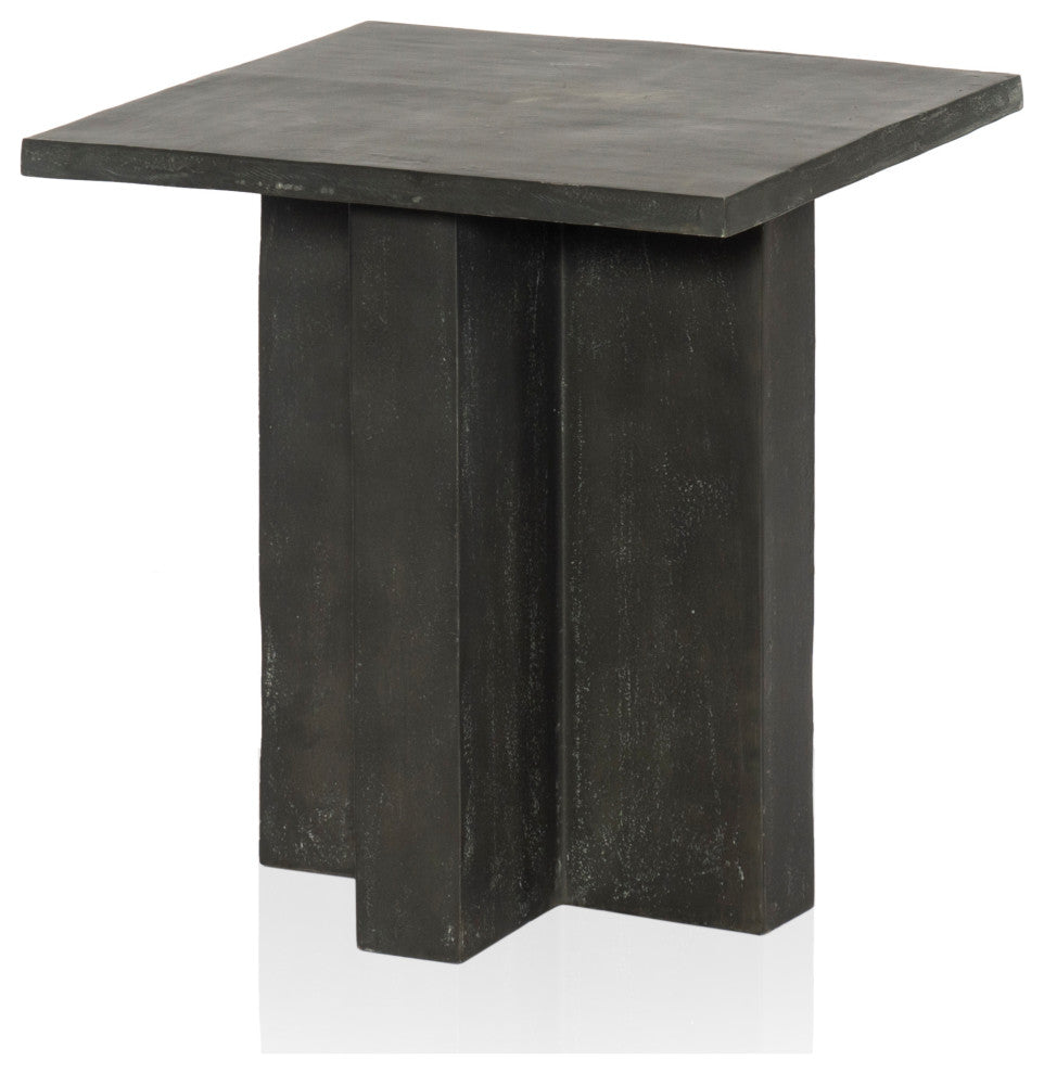 Terrell Outdoor End Table-Aged Grey