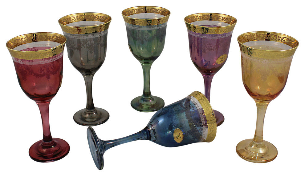 Set of 6 Goblets, Royal Corona Designs, Multi