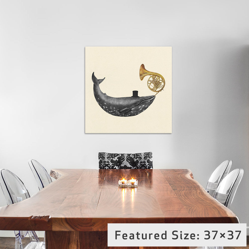 "Whale Song Square" by Terry Fan, 18x18x1.5