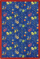 Playful Patterns Rug, Scribbles, 5'4"x7'8", Blue