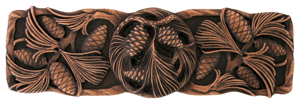 Cones & Boughs Pull Antique Brass, Antique Copper