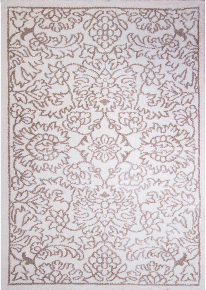 Home Dynamix SOHOME Ramapo Tati Area Rug 26"x45", Border Ivory/Beige