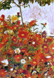 Egon Schiele Field of Flowers Premium Canvas Print