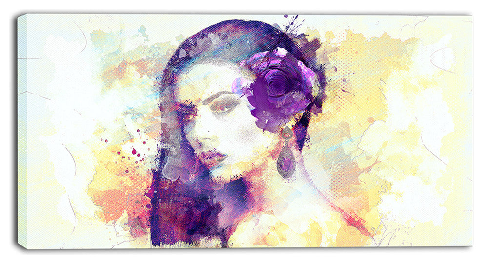 "Dark Haired Beauty" Canvas Painting