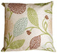 Pillow Decor - Country Floral Green and Brown 22 x 22 Throw Pillow