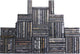 Modern Book Wall Set, Onyx Accents, Set of 100