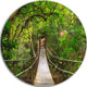 Bridge To Jungle, Thailand, Landscape Photo Disc Metal Wall Art, 23"