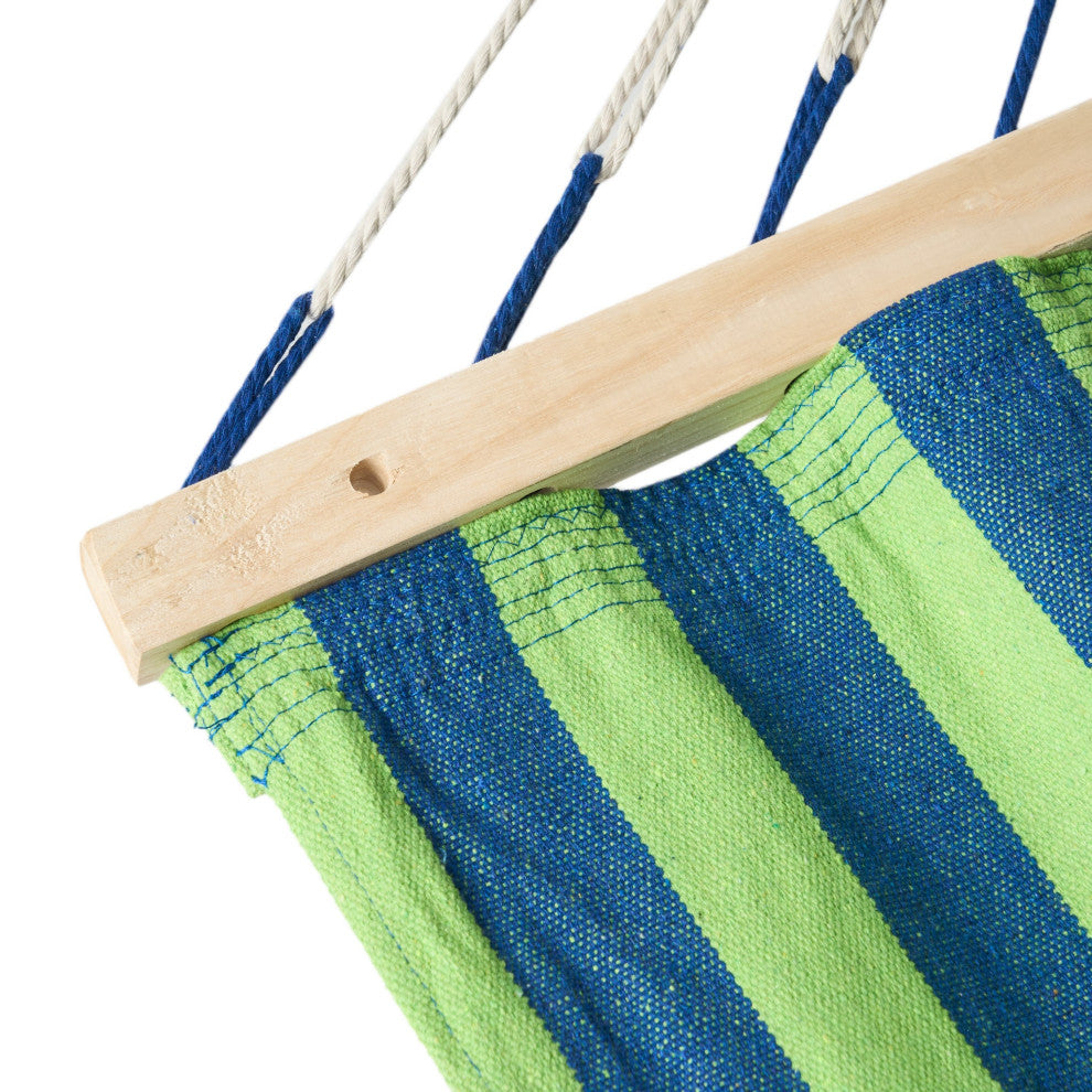 GDF Studio Weston Outdoor Hammock Fabric, ONLY, Blue Green Stripe