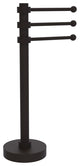 Vanity Top 3 Swing Arm Towel Holder with Groovy Accents, Oil Rubbed Bronze