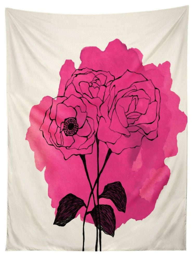 Deny Designs Morgan Kendall Pink Spray Roses Tapestry