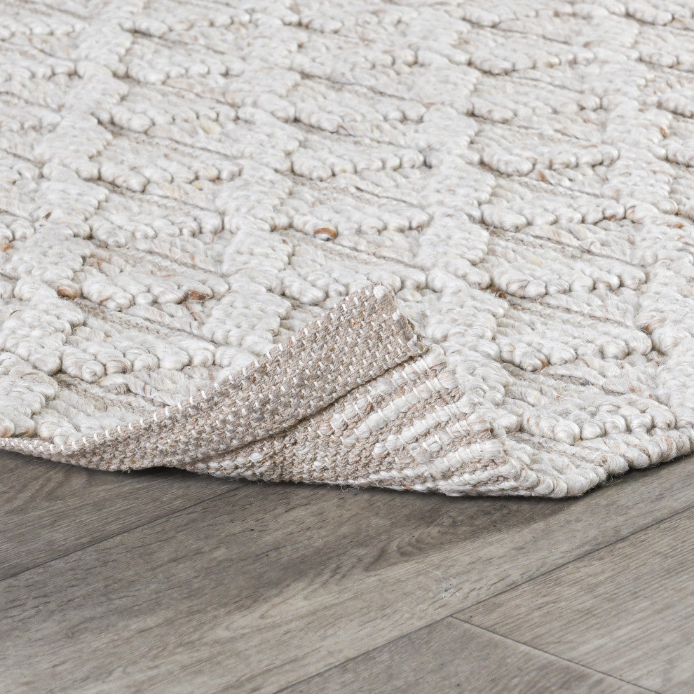 Portpla Wool Blend Hand Loomed Area Rug, 9x12