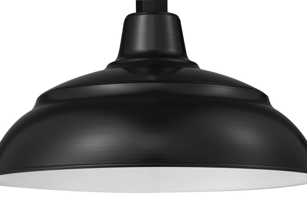 R Series Collection 1-Light 14" RLM Warehouse Shade, Satin Black