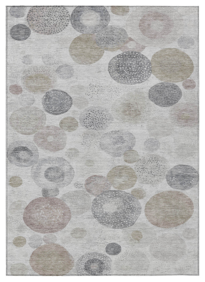 Machine Washable Indoor/Outdoor Chantille ACN1896 Taupe 10' x 14' Rug
