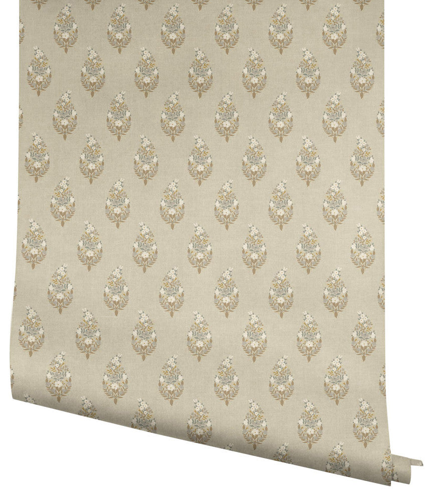 Paisley Linen Wallpaper