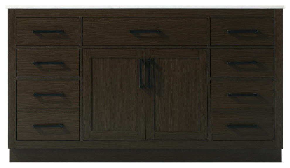 Home Living 60" Single Bathroom Vanity, Mocha Brown