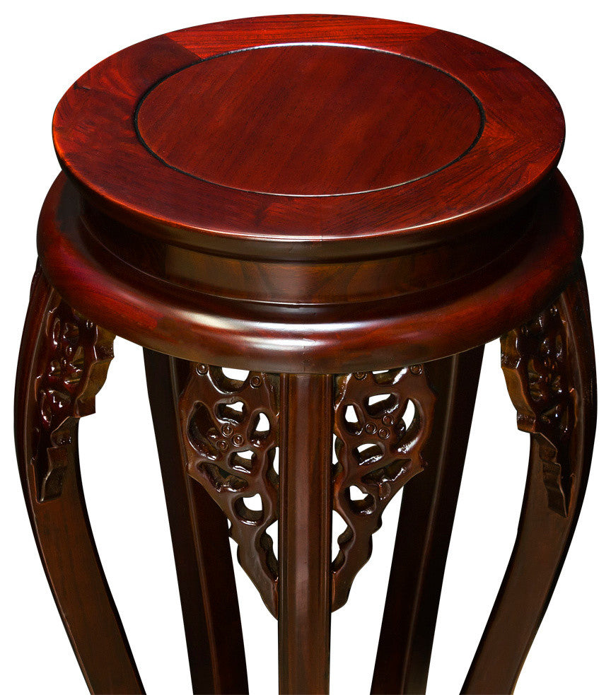 Elmwood Flower Motif Pedestal