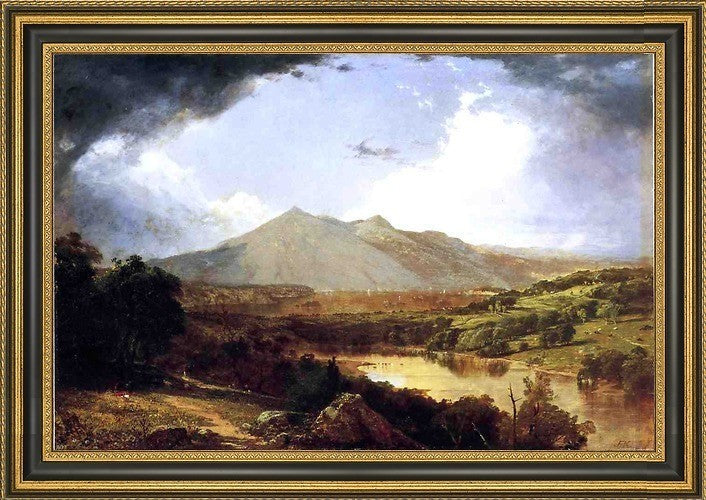John Frederick Kensett Lakes of Killarney Framed Premium Canvas Print, 18"x27"