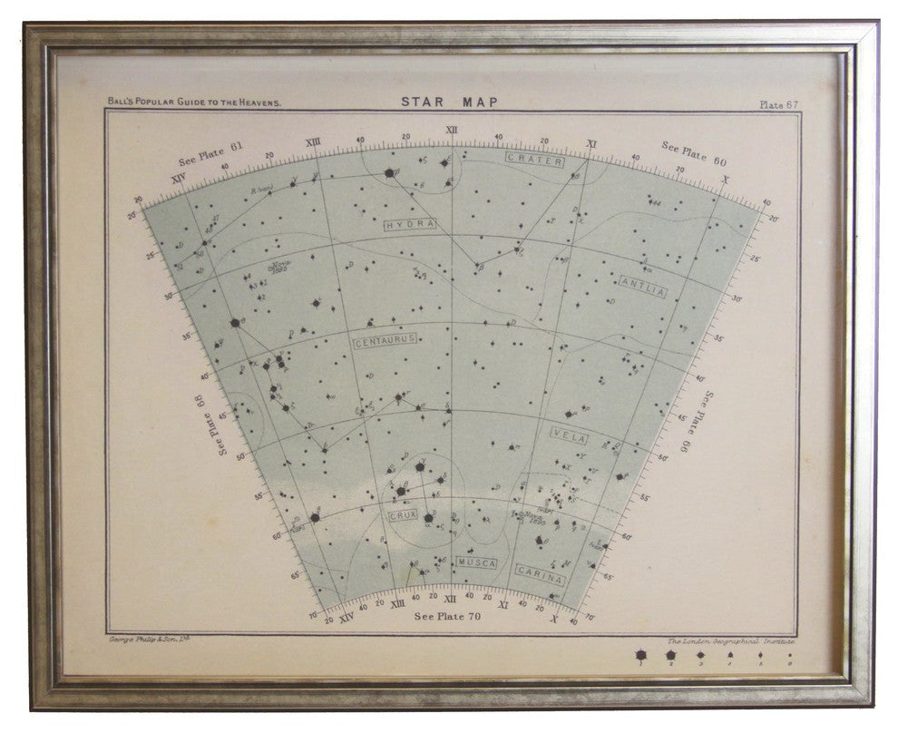 Constellation Star Map 67, Shadowbox