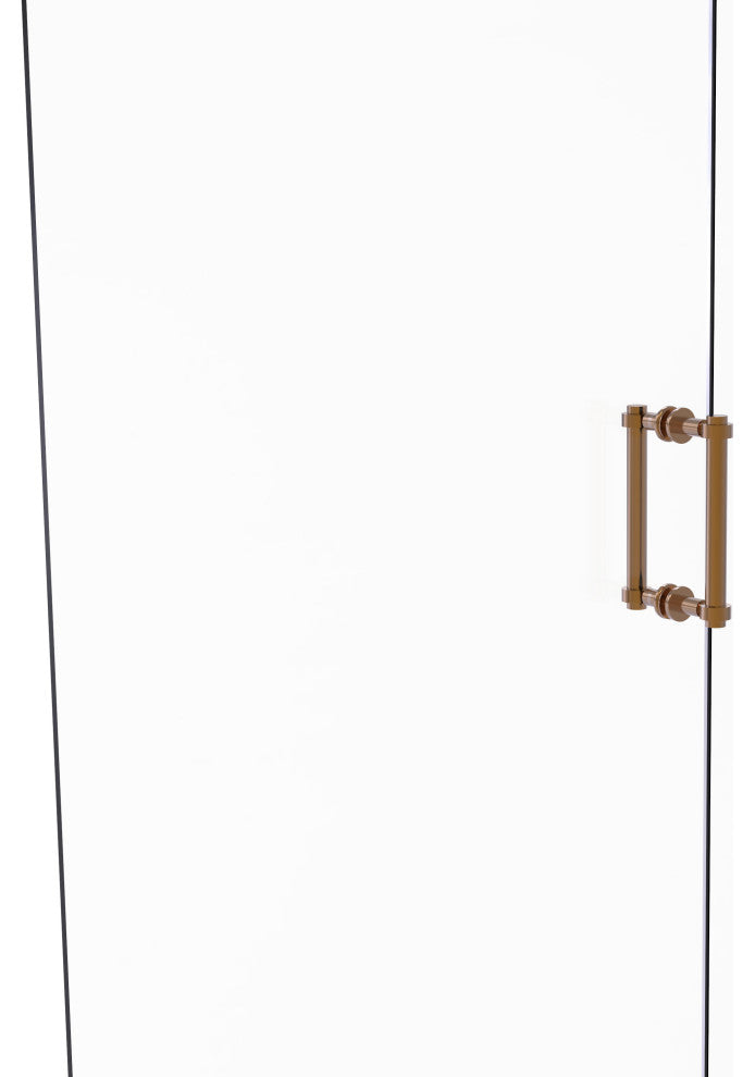 Contemporary 8" Back to Back Shower Door Pull, Brushed Bronze