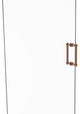 Contemporary 8" Back to Back Shower Door Pull, Brushed Bronze