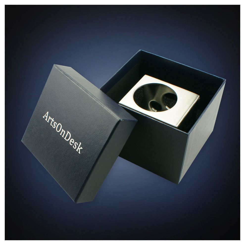 Tea Light Holder, Stainless Steel, Satin Finish.
