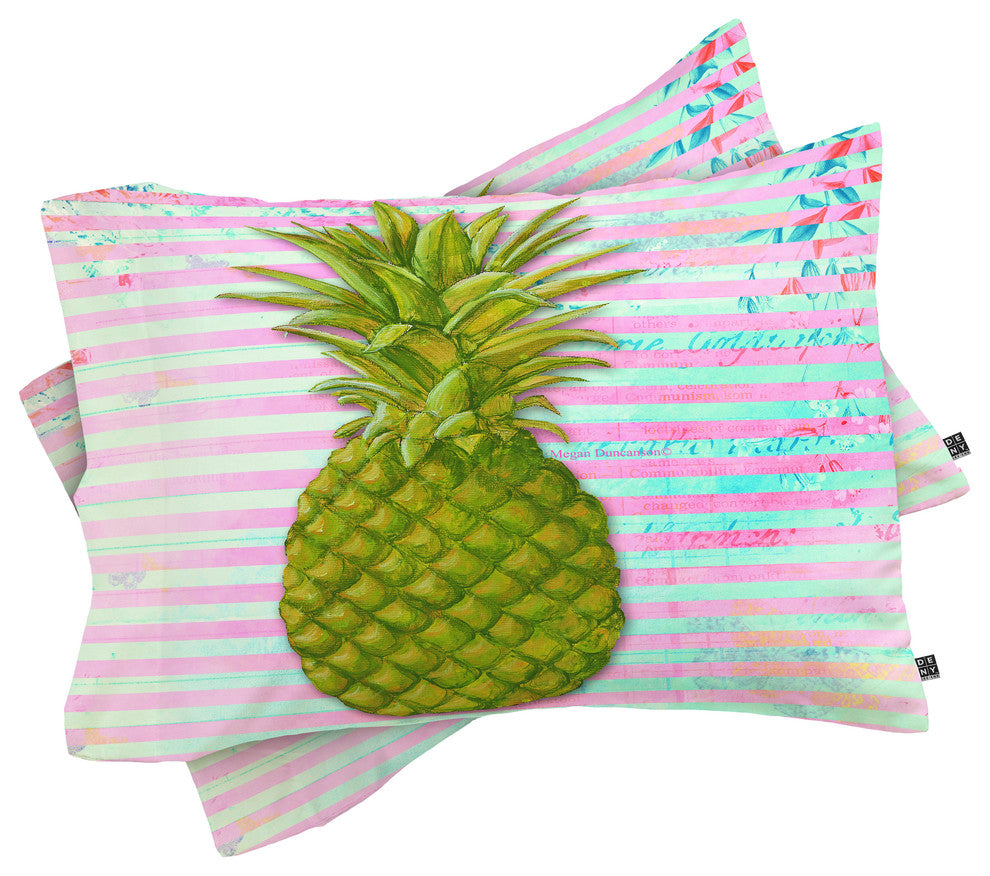 Deny Designs Madart Inc. Striped Pineapple Pillowcase