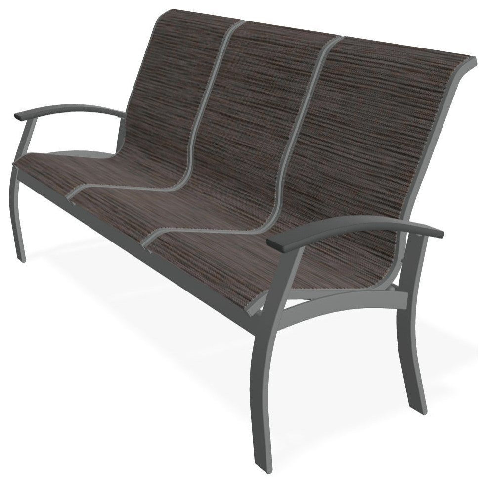 Belle Isle Sling 3-Seat Outdoor Sofa, James/Graphite