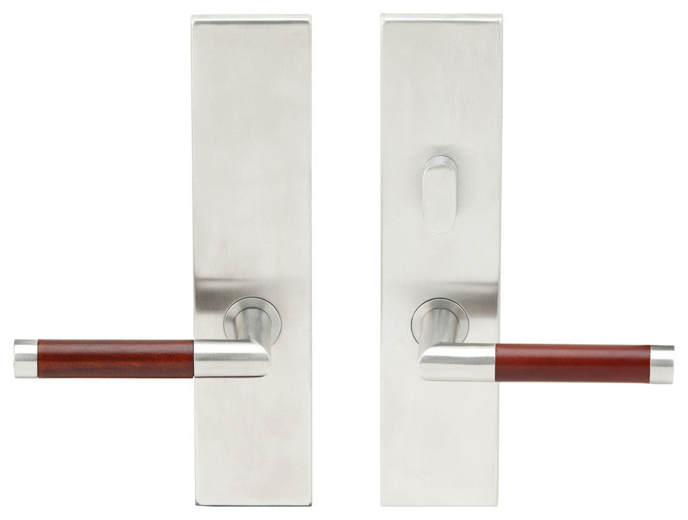 Cabernet Lever, Tubular Passage, Privacy Bolt, Left Hand, Satin Stainless Steel