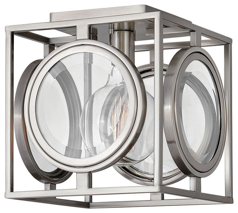 Hinkley Fulham Small Flush Mount, Polished Antique Nickel